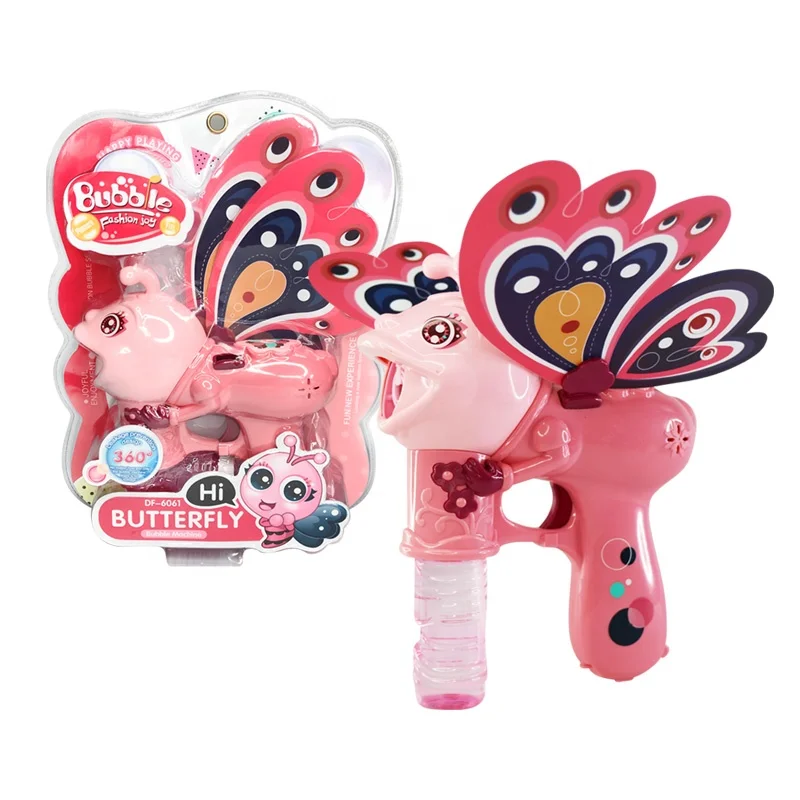 Automatic Spray Bubble Gun Toy Blowing Soap Bubble With Music Battery Type Cute Child Santa Gift For Girl and Boy 3 Ages+ Kids