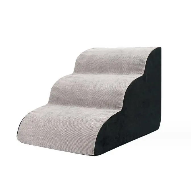 Factory wholesale wave shaped home small pet dog auxiliary stairs soft comfortable elastic sponge durable pet dog stairs