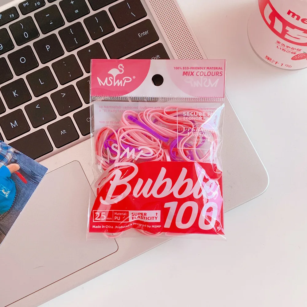 400 шт. корейской цветовой гаммы для резинкой разноцветные небольшой пакет одноразовые Малая круглая резинка прочных резинок