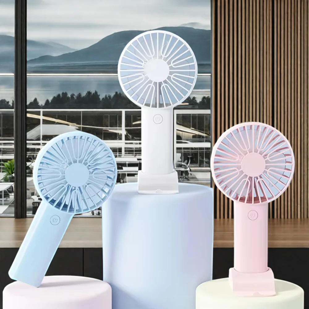 Mini USB Rechargeable Handheld Portable Fans Battery Operated Mini Desktop USB Desk Table Fans Wearable Portable Fans