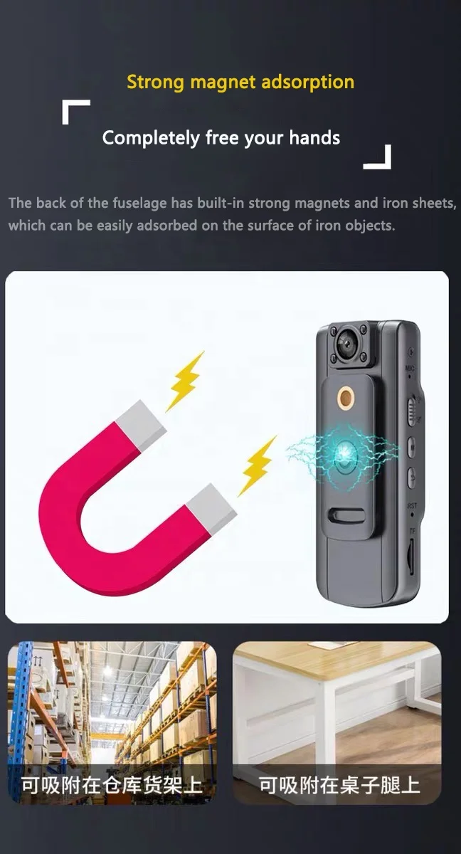 Law Enforcement wifi Security Body  Cam Night Vision Full HD 2K Wide View Angle Body Worn Camera