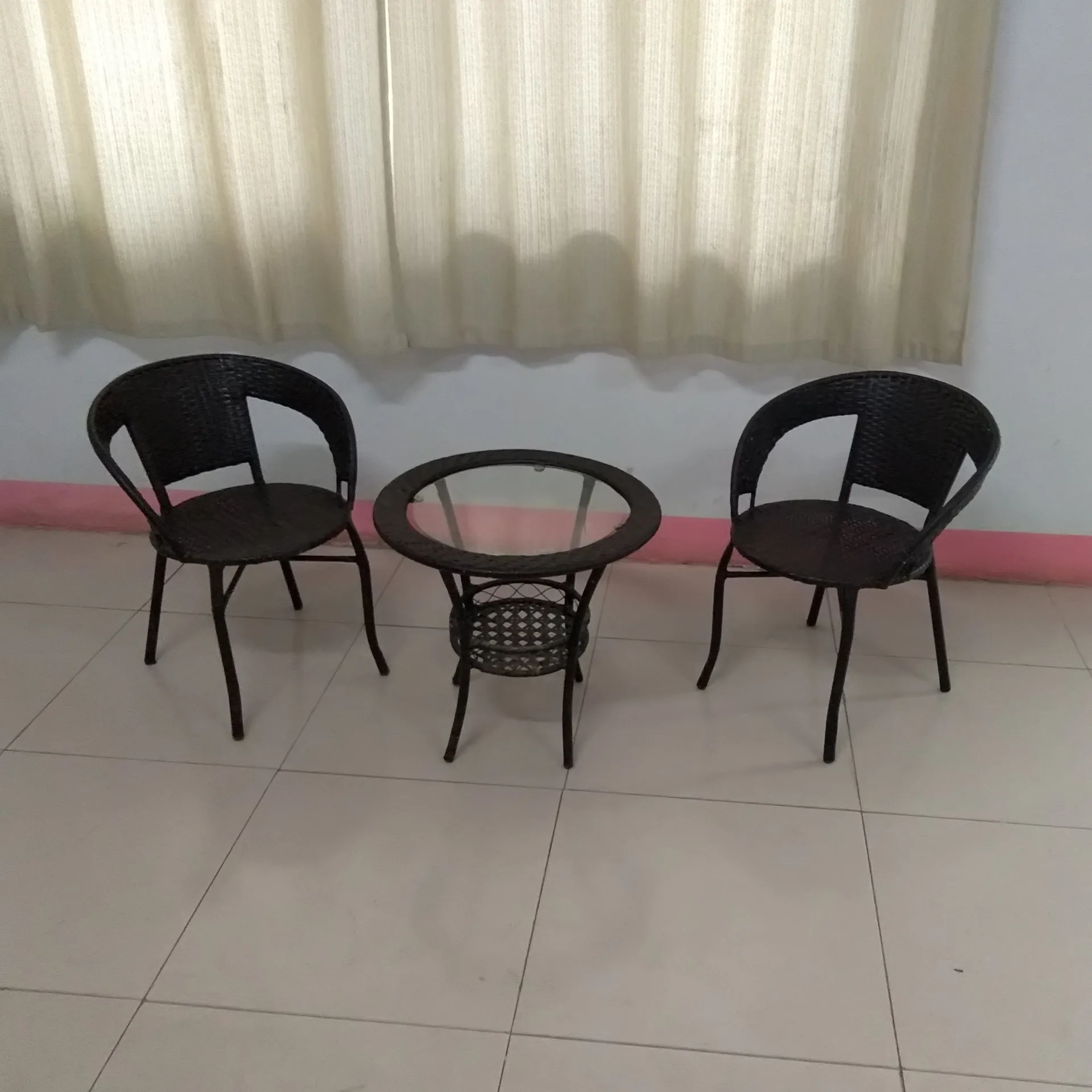 Стул ротанговый для отдыха на открытом воздухе, комплект из трех предметов, плетеный комбинированный стол, стул для балкона