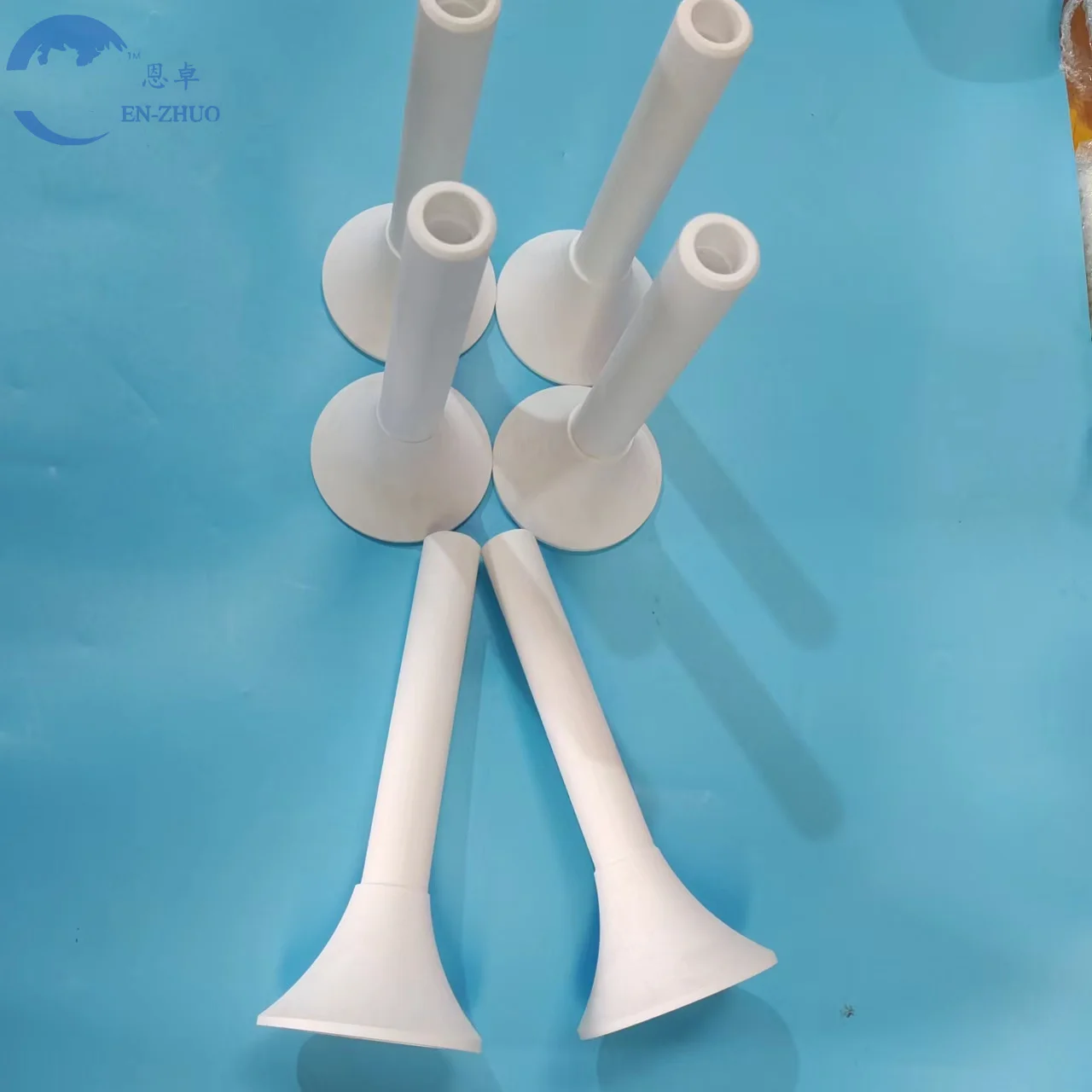 EZ-High temperature resistance 92% 95% alumina ceramics tapered ceramic tube for Cement powder passing inside tube