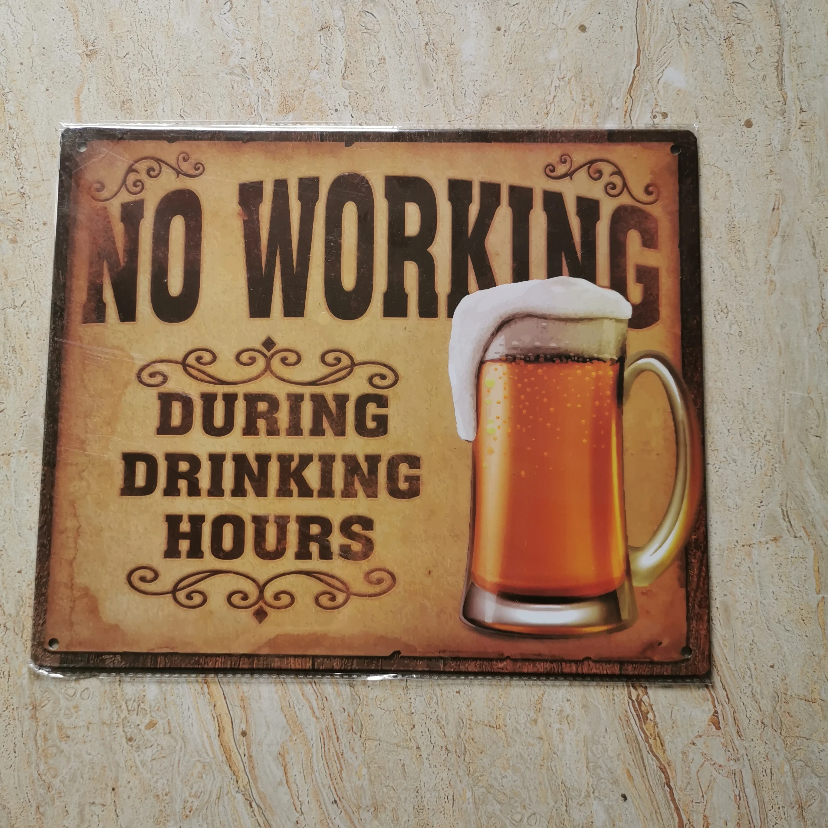 custom parking tin sign, metal sign factory, metal plate