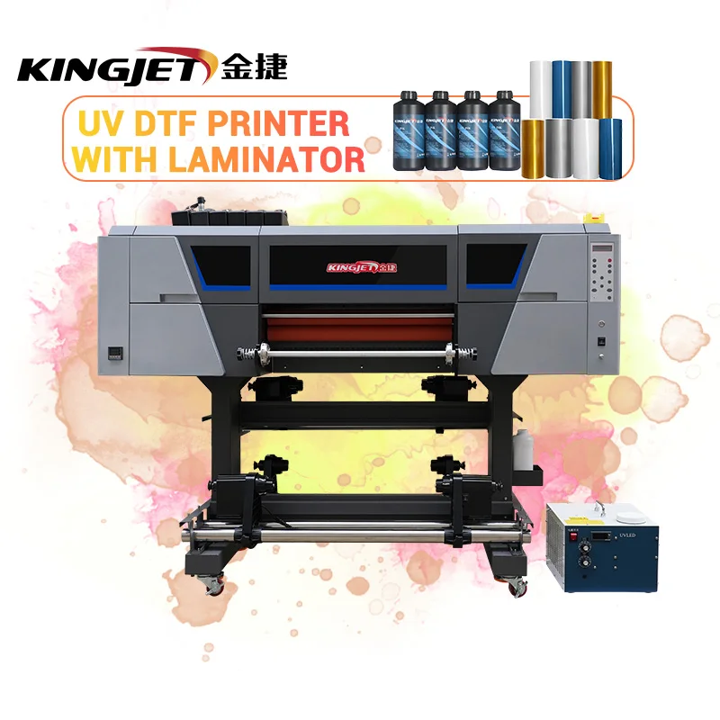 All in One Inkjet 2 in 1 A3 A4 60cm Roll to Roll Sticker Flatbed  30cm Uv Dtf Printer