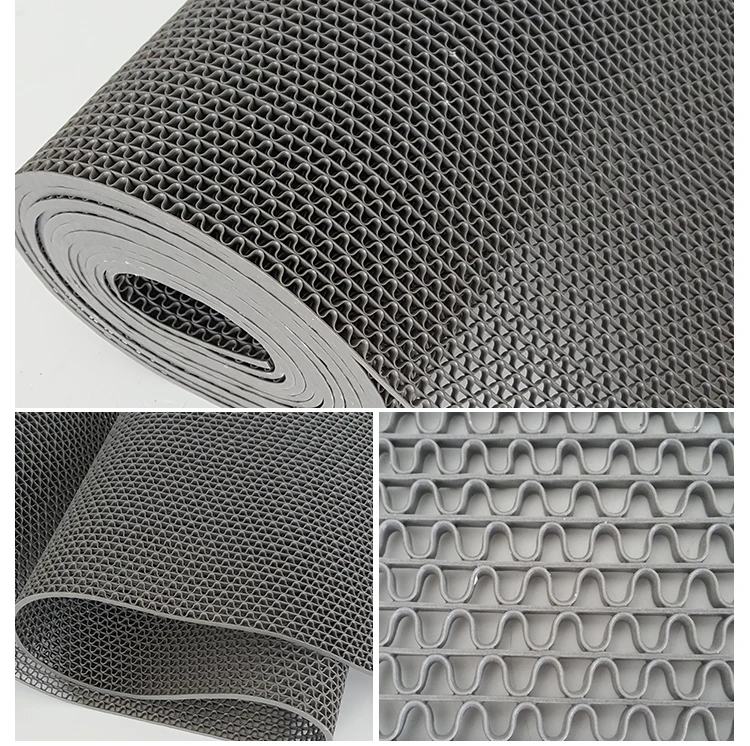 Good Price Waterproof Kitchen Bathroom Pvc S Hollow Mat Anti Slip Plastic Pvc Floor Drainage Mat