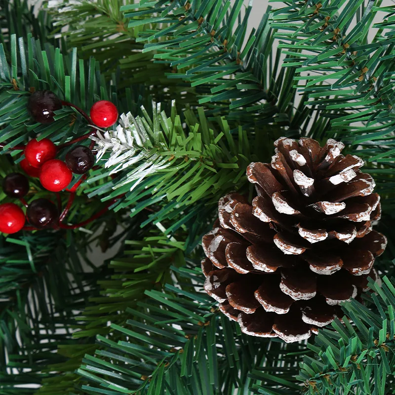270cm PVC+PE Green plant large pine wreath Home escalator door frame decoration christmas tree pine