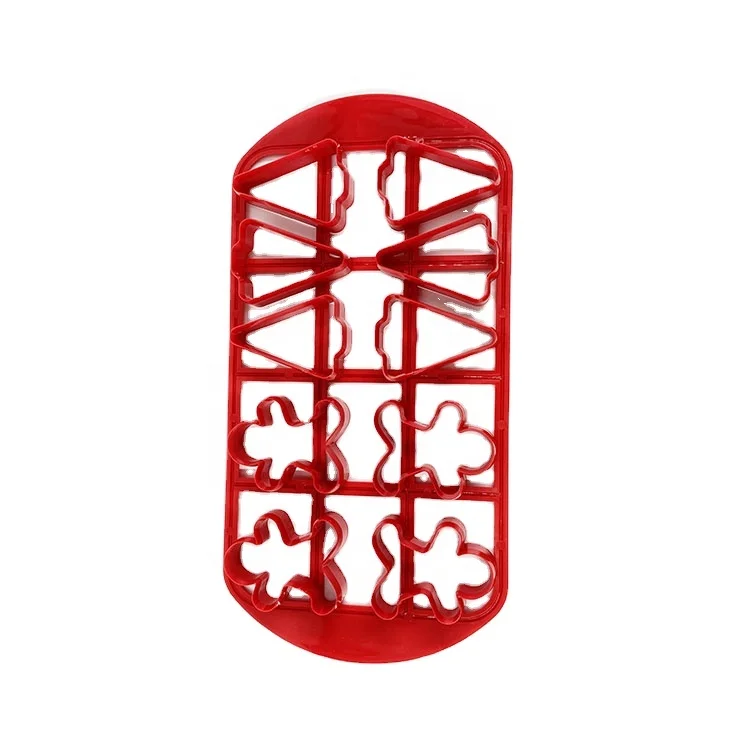 Christmas Cookie Tools Different Shape Embossing Cake Cutter Mold Plastic Cookie Cutter