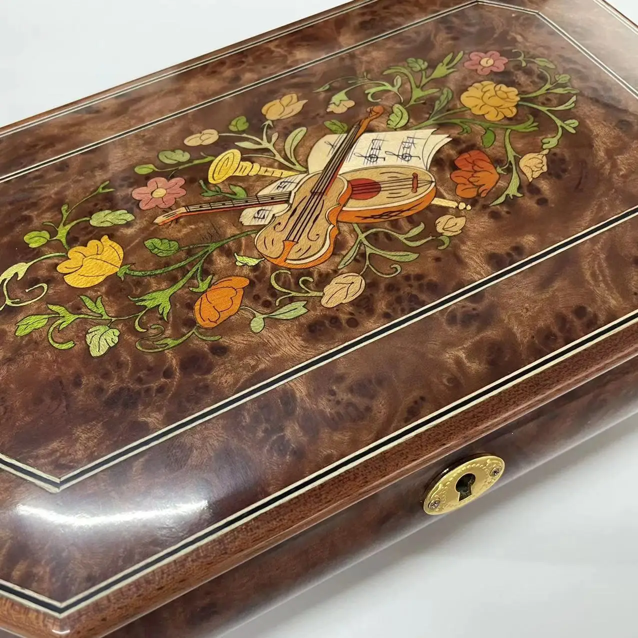 Sky city music box wooden music box 30 notes music box