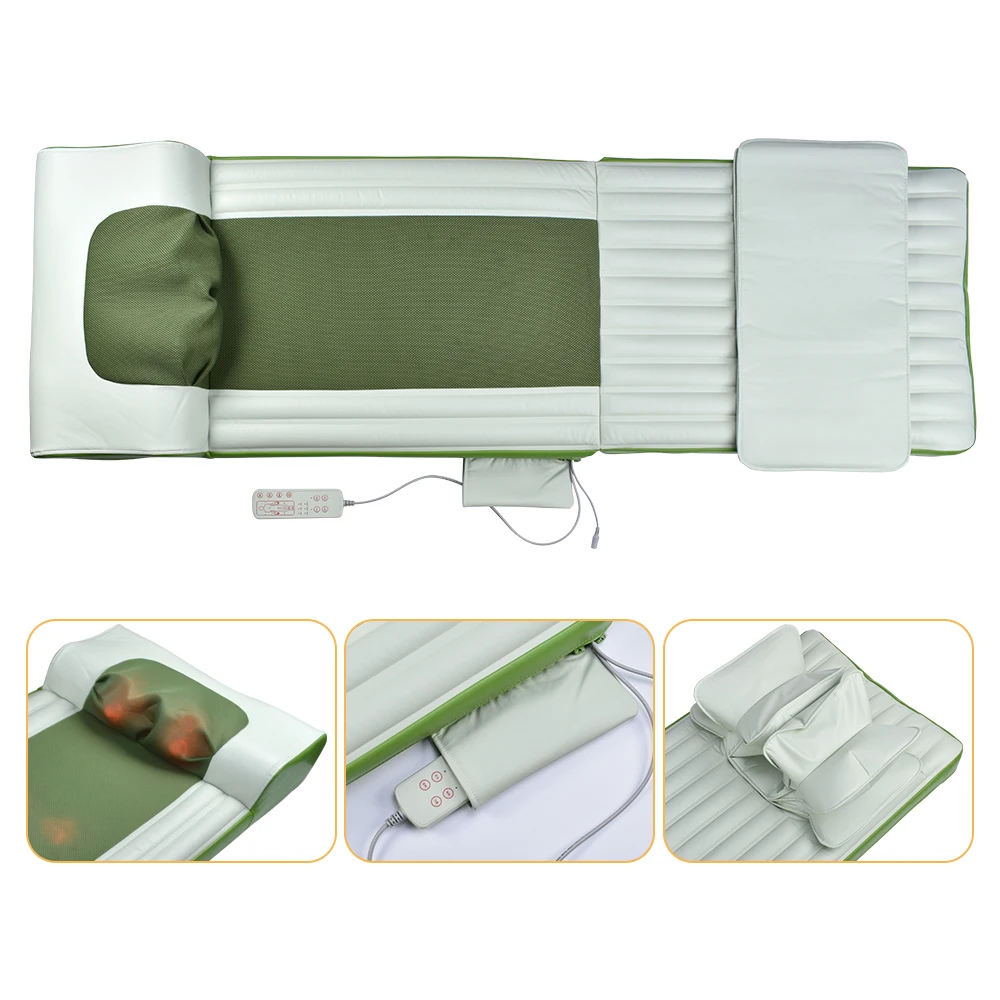 New Folding Electric Full Body Massage Cushion Relaxation Heating Massage Mattress with Foot Airbag Massage