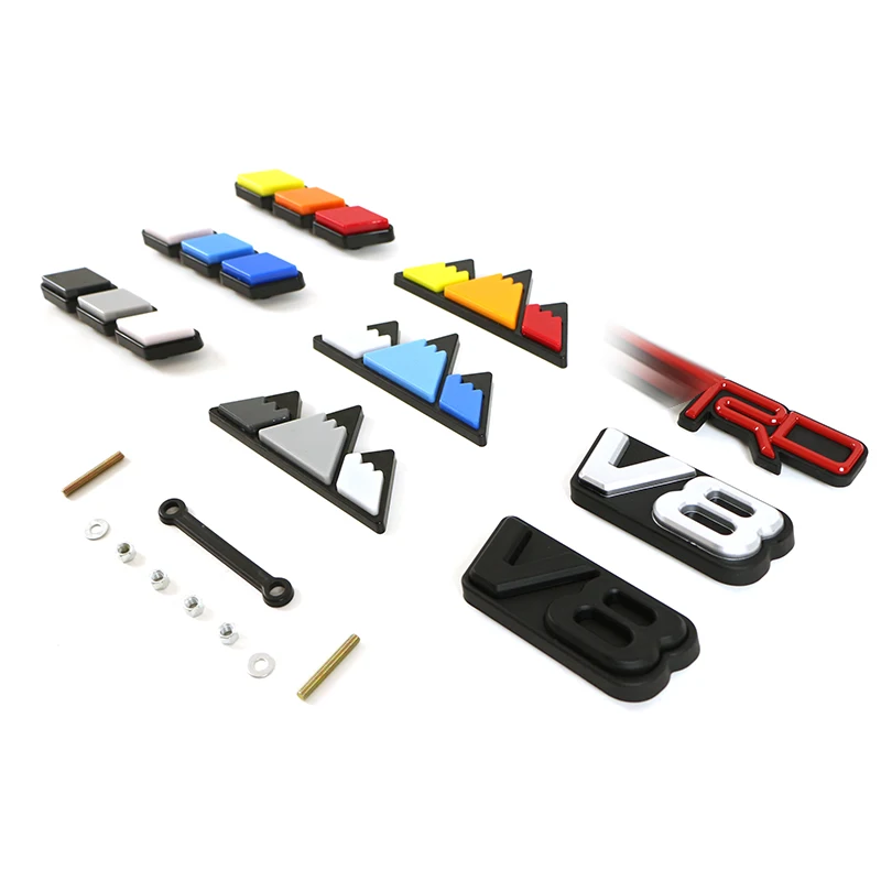 Индивидуальное украшение для кузова автомобиля из АБС-пластика трехцветная Эмблема гриля