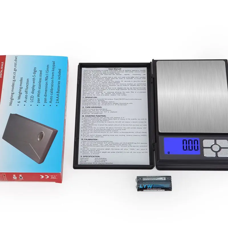 High Accurate Digital Scales 500g/0.01g Mini Pocket Scales Balance Jewelry Weighing Scale