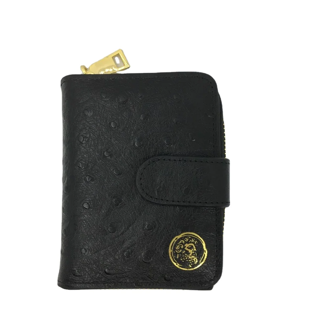High Quality Leather Women Wallet Christmas Gift Animal Pattern Leather Zipper Wallet Ostrich Pattern Leather Bag