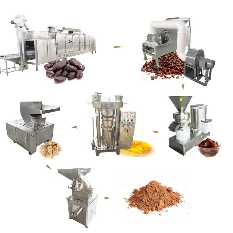 High Quality Cocoa Butter Powder Making Production Line Cocoa Bean Processing Machinery