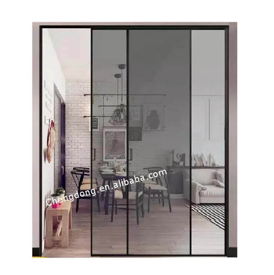 
Australia standard exterior patio 3 panel double glazed triple tempered glass floor to ceiling large sliding doors 