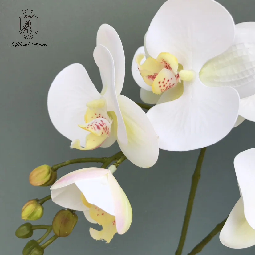 DKB Real Touching Artificial 3D Butterfly Orchid Wedding Decoration Artificial Single Stem Big Rose For Event Home Decor