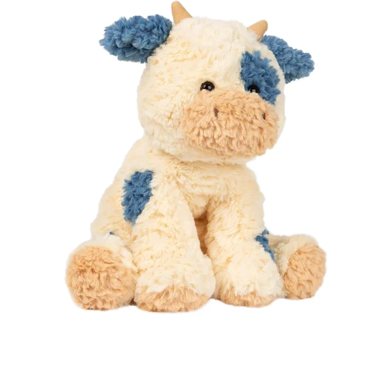 Custom Cow Stuffed Animals Doll Soft Stuffed Cow Cute Cream Blue Cow Plush Toys Manufactured Birthday Gifts for Kids