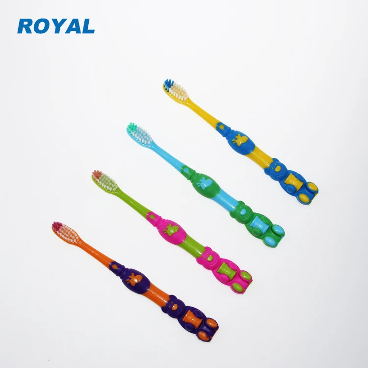 Teeth Brush Kids Interesting Little Bear and Little Bee Animal Style Toothbrush for Children OEM with Cap Fashion Style