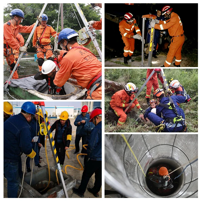 XINDA Aluminum Tripod with Retractable Winch for Rescue Lifting  Fire Fighting