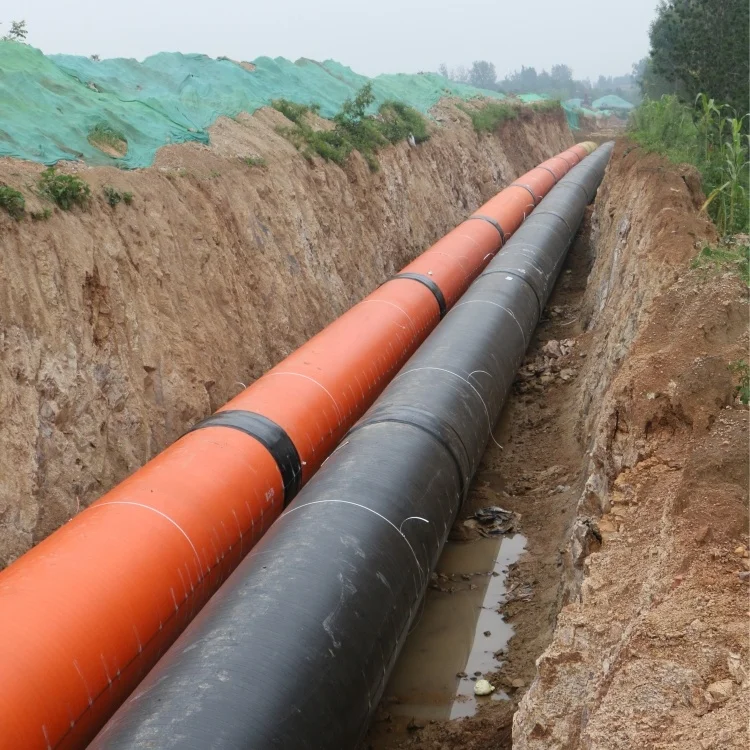 Distributed fiber optic temperature measurement insulation tube  device system for foam pre insulated pipe