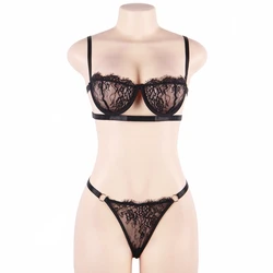 Wholesale New design sexy lingerie set adult lace blossom push up bra womens lingerie bra and panty sets