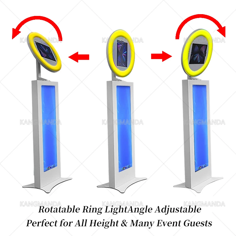 Fashionable Personalize Guest Signature Party Supplies Photobooth IPad Photo Booth Portable Machine Photo Booth with Ring Light