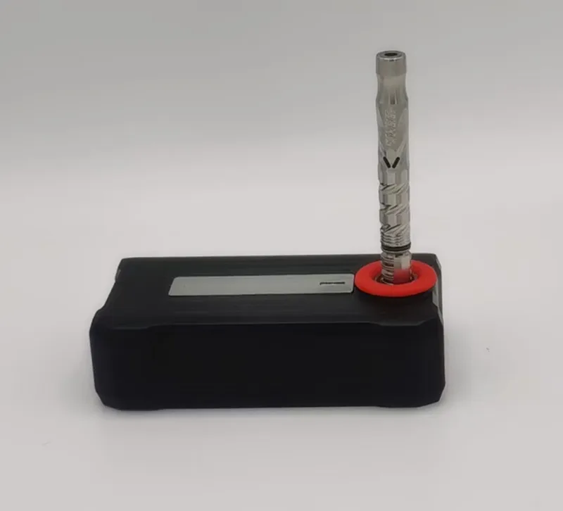 
New trending portable magnetic induction heater case for wax dry herb smoking titanium quartz dab rod heat device 