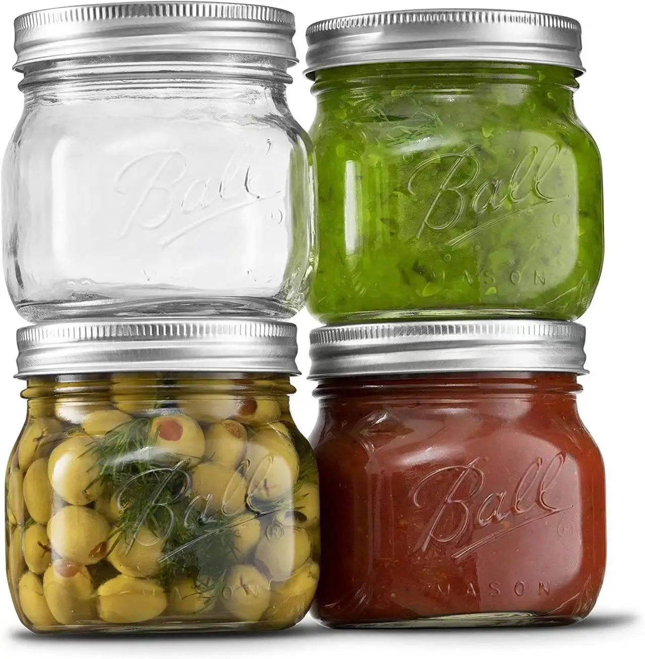 Mason Tincture Bottlese Jar Containerbottle Screw Glass with Metal Food Round Cake Box Aluminum Transparent Food Storage 100pcs
