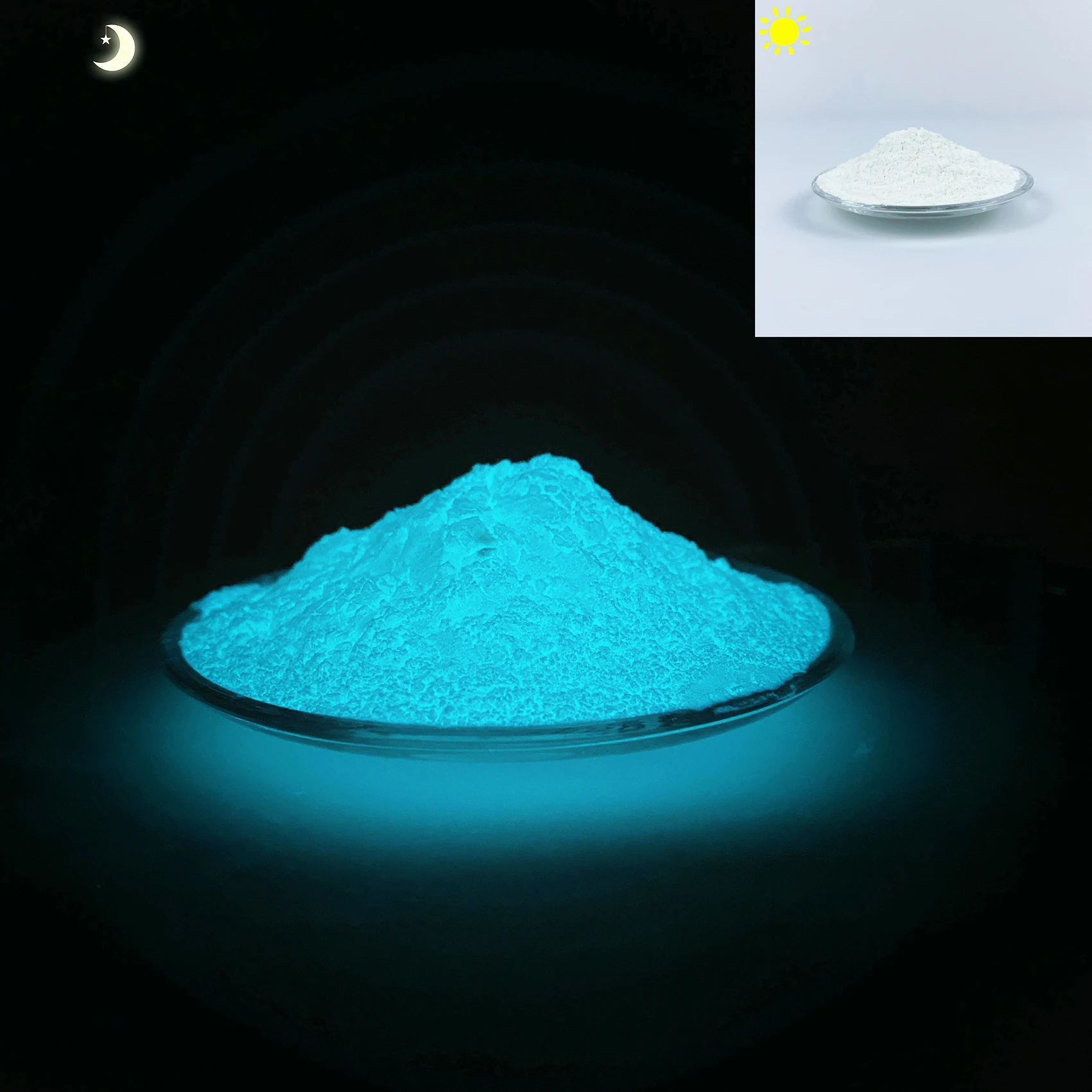 Self-Light Powder Glow In The Dark Uv Glow Pigment for Luminous Plastic Glow Coating Safety Sign Ink