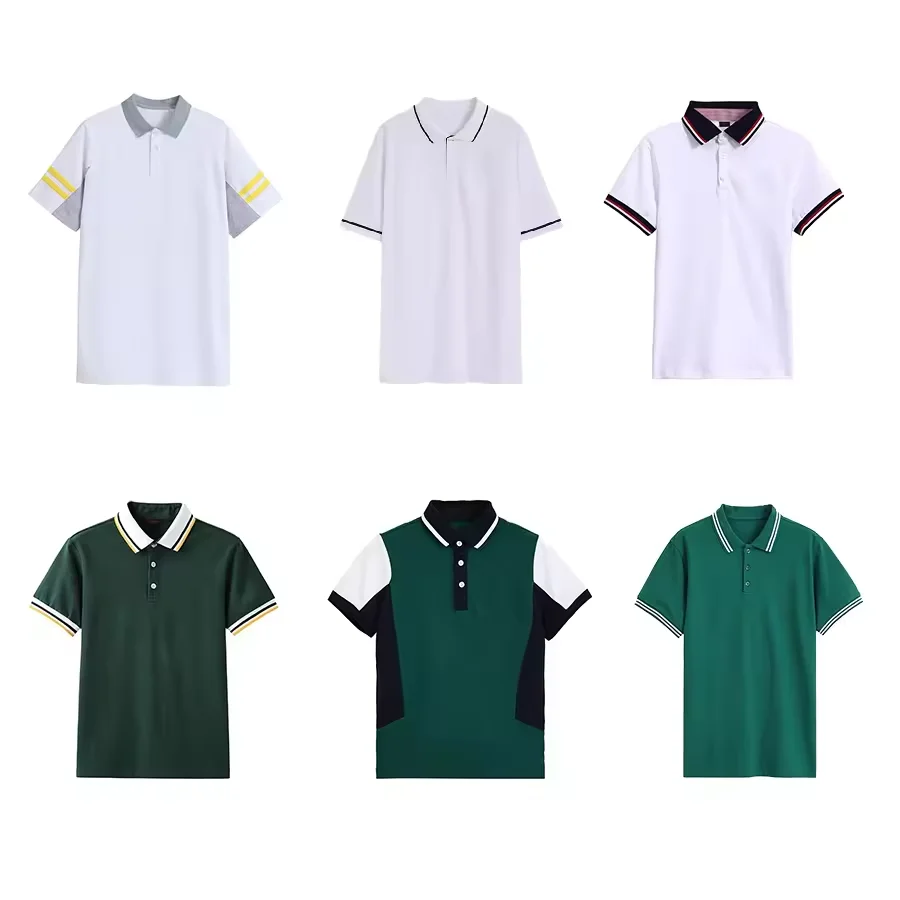 OEM Custom Factory Supply  Summer Boys Girls Blank Embroidery School Uniform Primary Shirts Short Sleeves T Shirts Polo Shirt