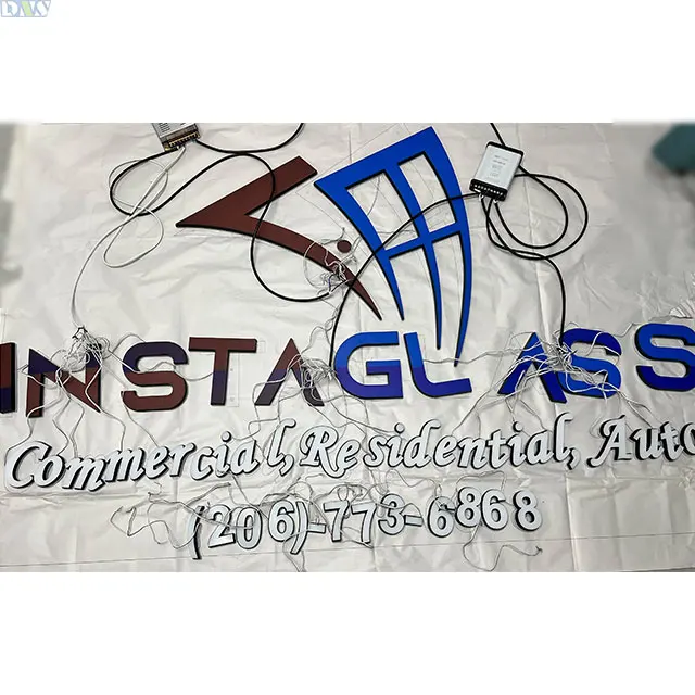 high quality letter led light real estate sign post 3d led letter uv print  sign
