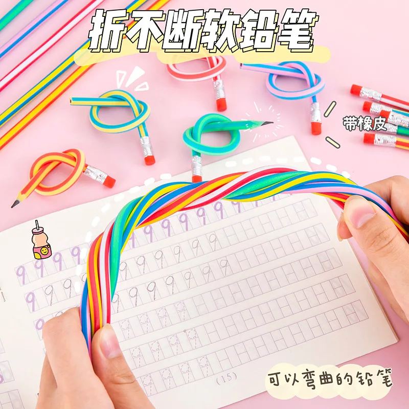 Deformable pencil creative stationery for elementary school students to write freely, bend and fold continuously, soft pencil