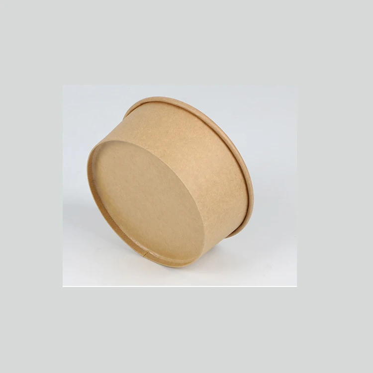 Hot sell printed kraft paper bowl packaging soup bowl round fast food box disposable paper bowl cup