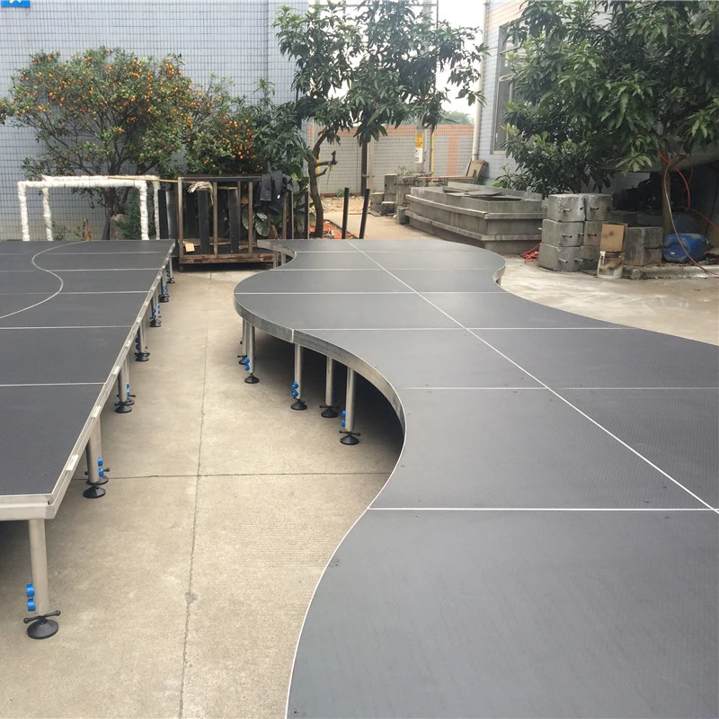 Wedding Party Bar Catwalk Glass Car Portable Mobile Event Aluminum Booth Plywood Floor Big Stage Truss For Display And Show