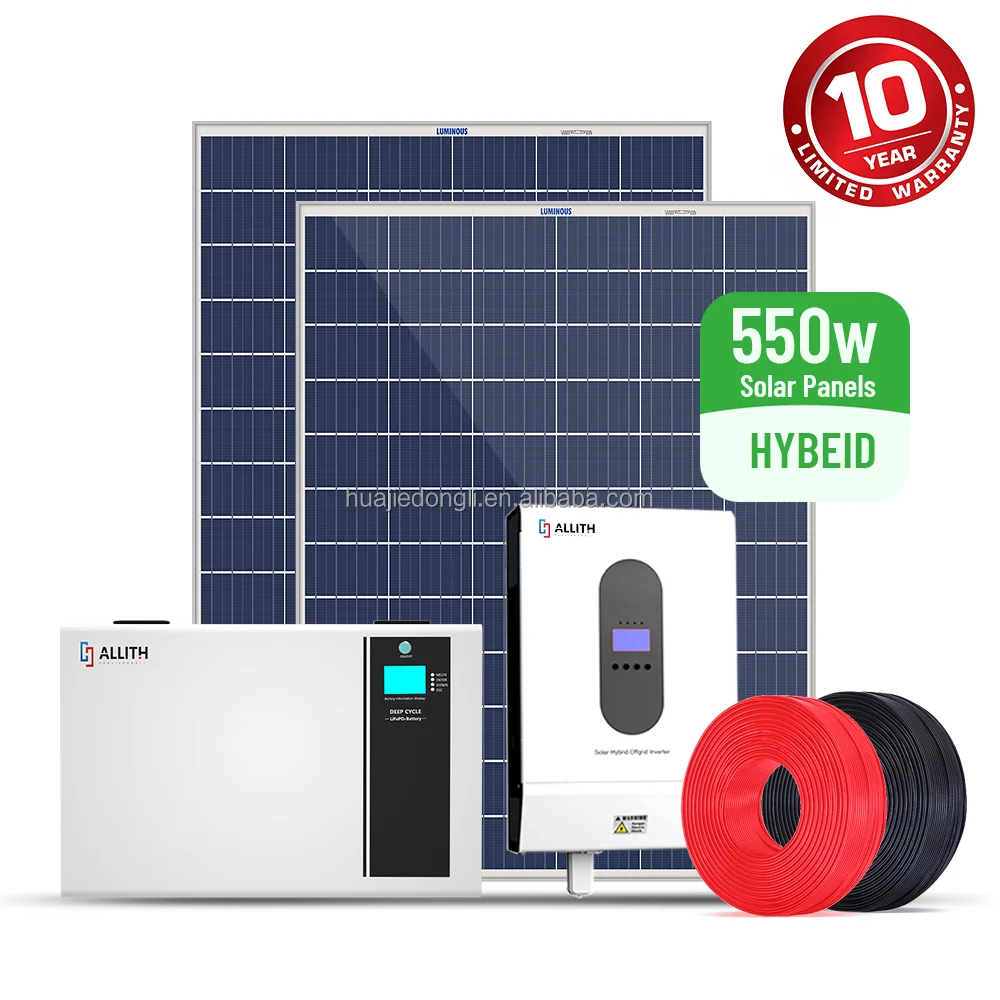 ALLITH Solar Panels Home System 3Kw 4Kw 5Kw Hybrid Solar Energy System Complete Full Set For Home