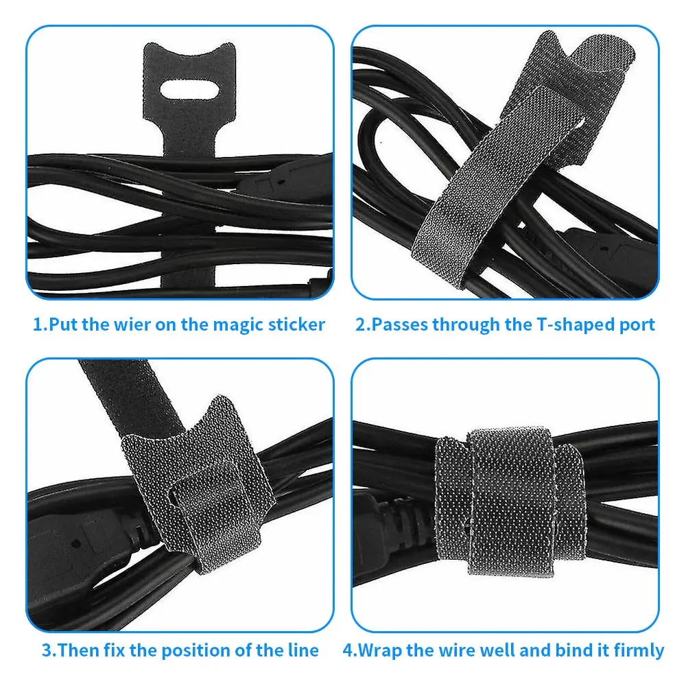 Hot Sale  Velcroes eco-friendly  hook and loop cable ties fasten for office and home products
