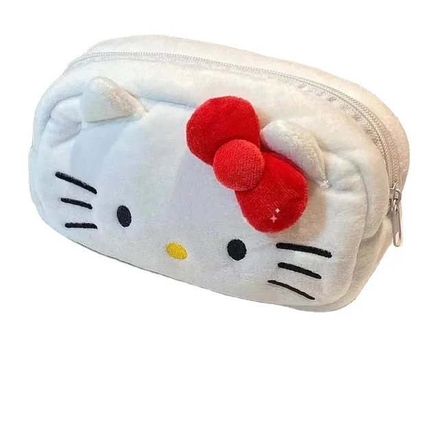 HL Hot Selling Cartoon & Anime Peripherals Plush Kitty Pen Case Large Capacity Stationery Box for Students
