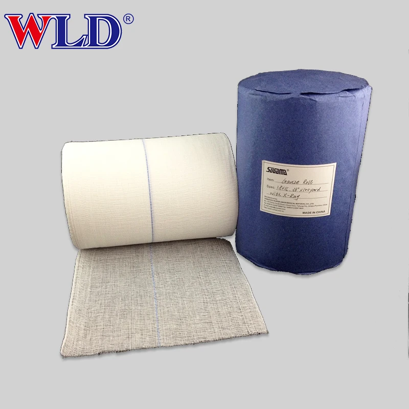 medical 13 threads big gauze roll 90cm*90cm non sterile medical gauze roll