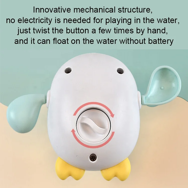 
New Baby Swimming Pool Shower Bath Toys Cute Animal Penguin Wind Up Chain Bathing Clockwork Bathroom Game Water Beach Toys 
