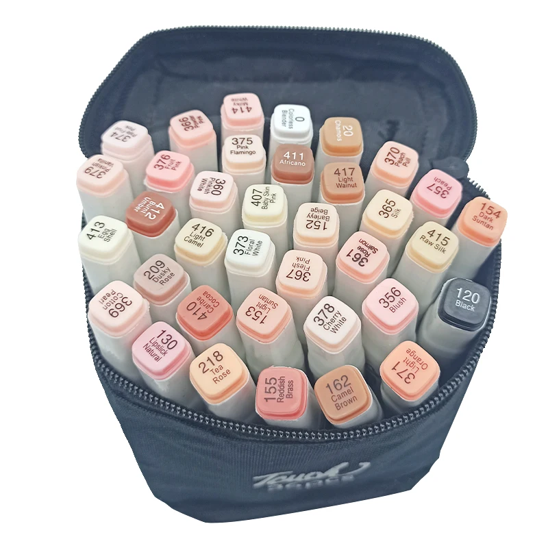 Arts Premium Dual Tips Alcohol Markers (24/48/60 Colors Pack) - Kid Adult Coloring Book Drawing Planner Calendar Projects