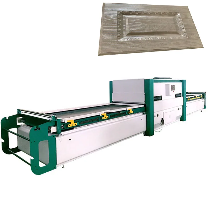 Automatic Double Table PVC Foil Vacuum Membrane Press Machine For Woodworking Furniture