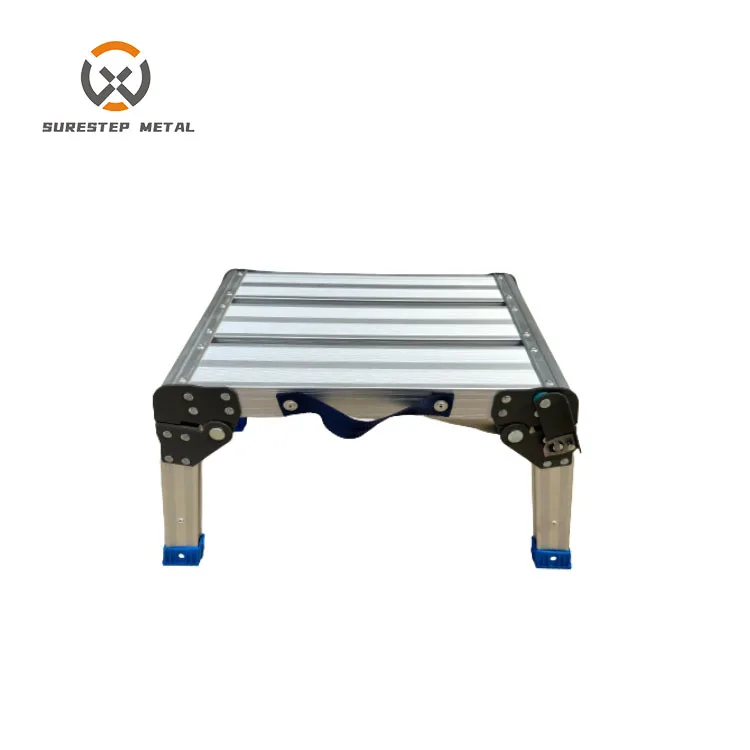 Small Working Platform Ladder Aluminum  Safety  Folding Ladder Work Platform Stool Ladder