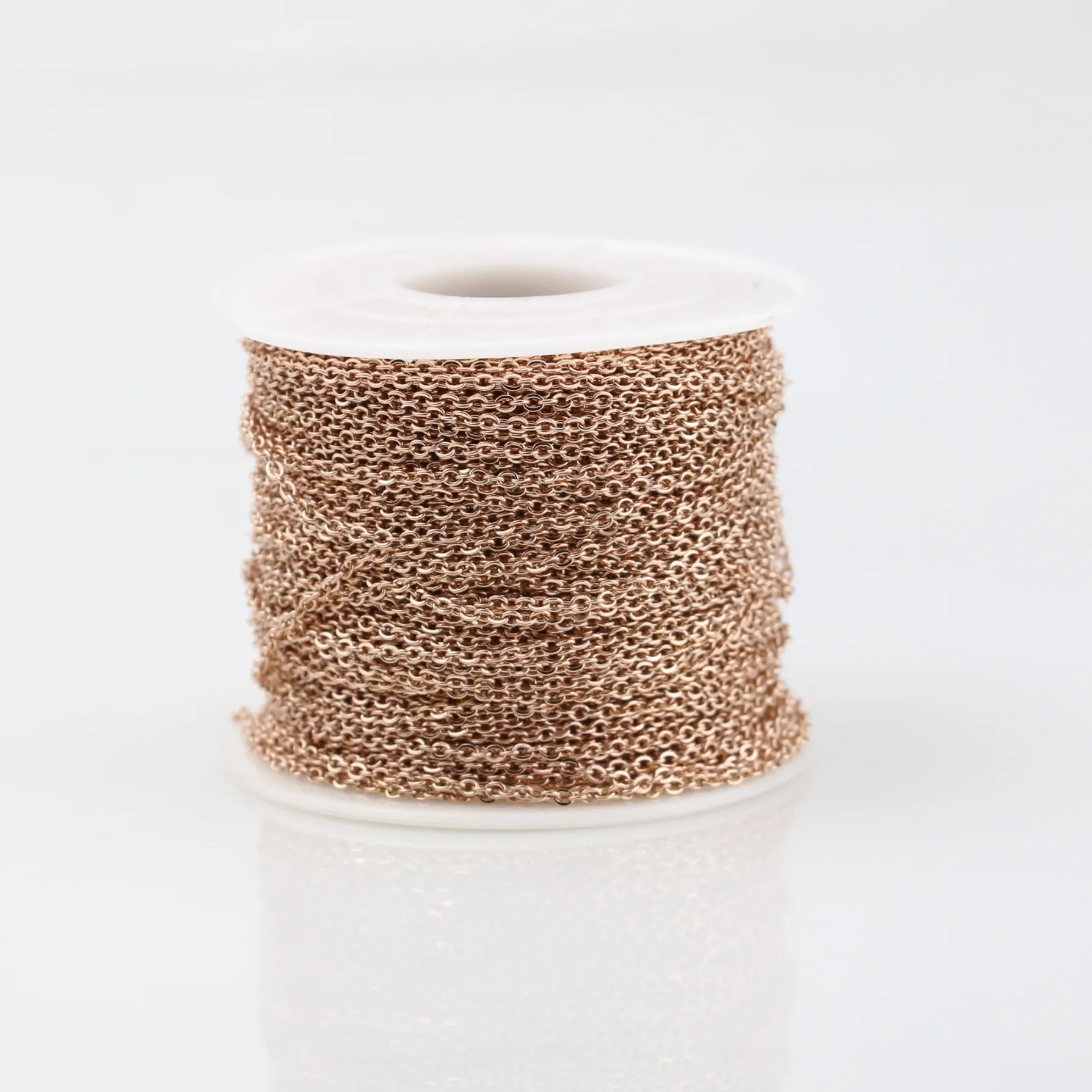 Stainless Steel Cable Rose Gold Chain O Chain For Diy Bracelet Jewelry Making Supplies Necklace Accessory Wholesale