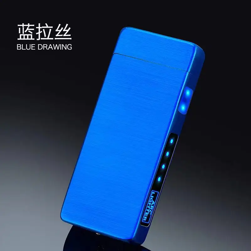 Touch Sencor Zinc Alloy Metal Impulse Electric Rechargeable Lighters Double Arc USB Lighter For Cigarette