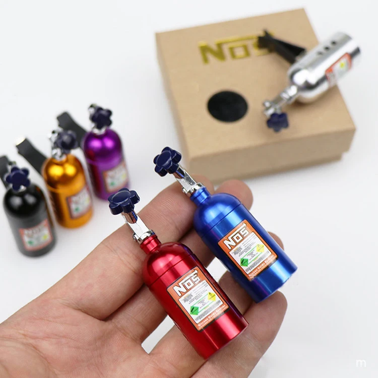 Hot Sale Creative Car Perfume Diffuser aluminum alloy NOS nitrogen bottle rearview mirror pendant for car air freshener
