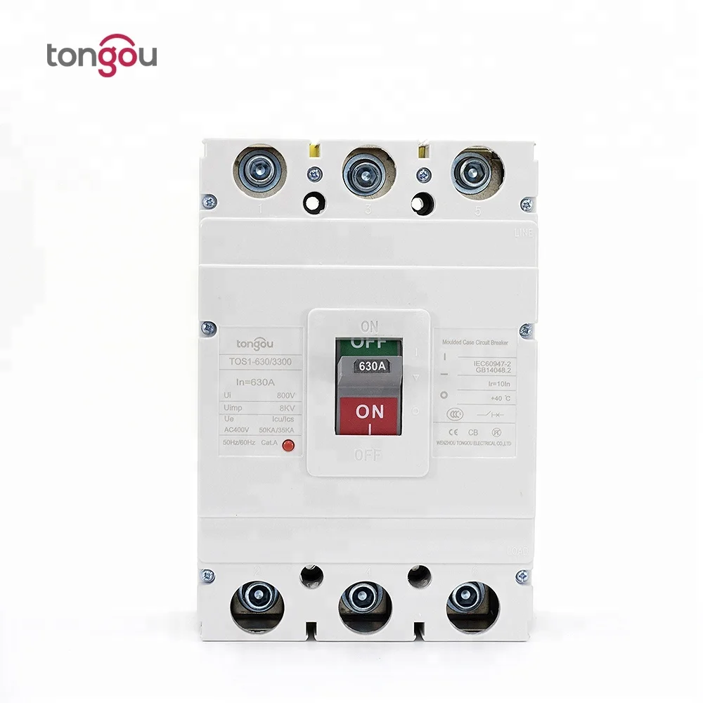 TOS1 250A переменного тока 3-полюсный MCCB выключатель в литом корпусе