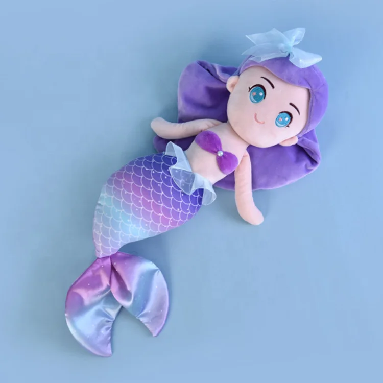 Custom Mermaid Princess Plush dolls multi-color Cute design Cartoon plush Mermaid toy Stuffed Toy For Girls kids Gift
