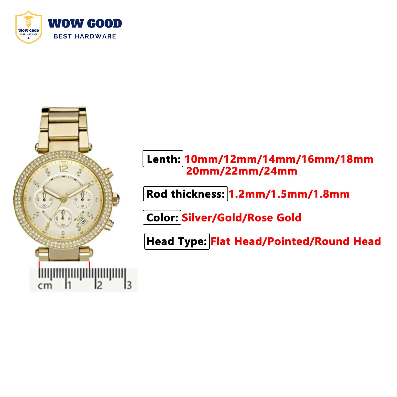 10mm to 24mm OEM Stainless Steel multi sizes micro watch strap connector band screw pin tubes for watch Strap Tube