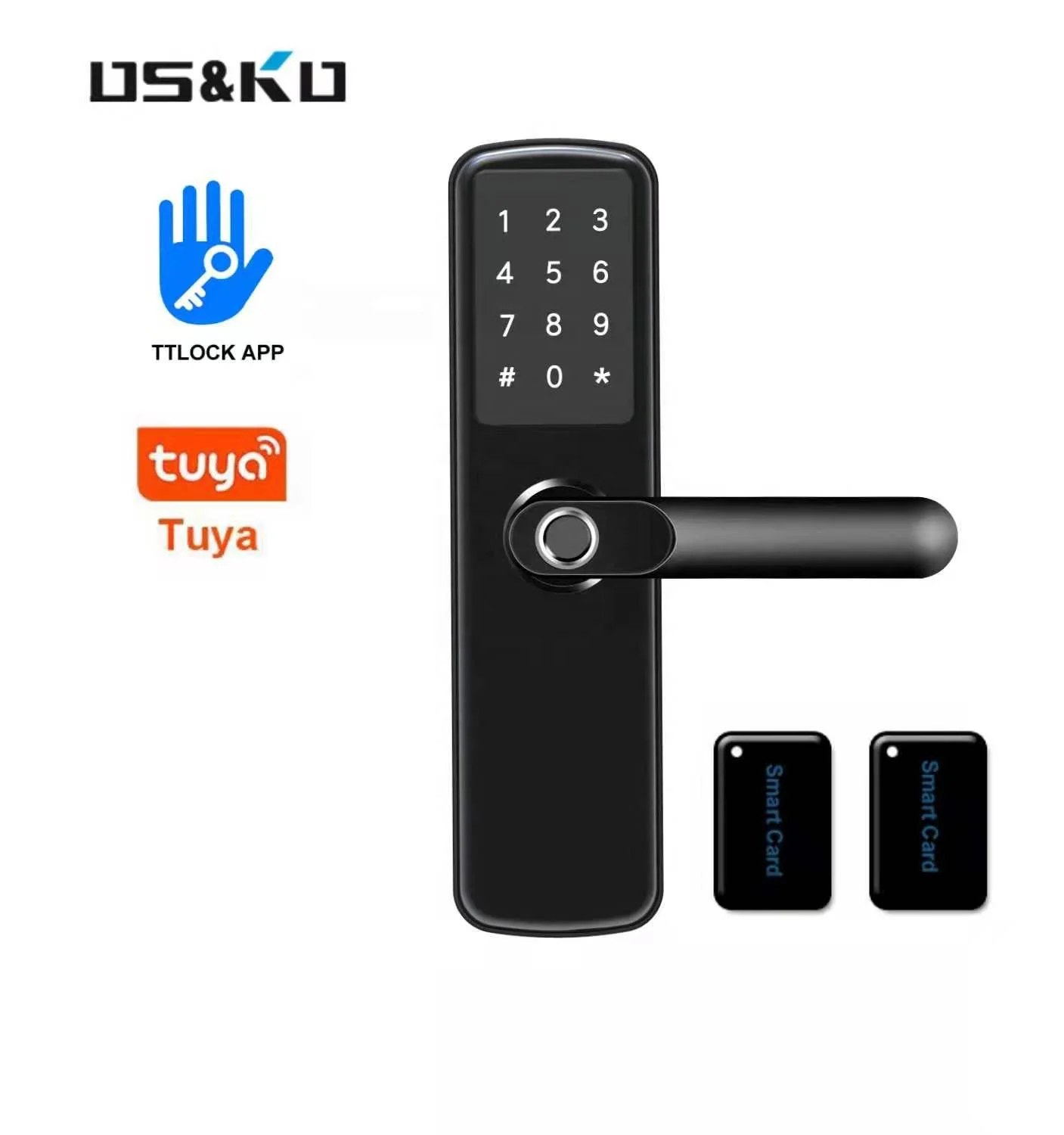 Tuya biometric face recognition smart palm vein code electronic security door lock mobile phone remote card keys unlock locks