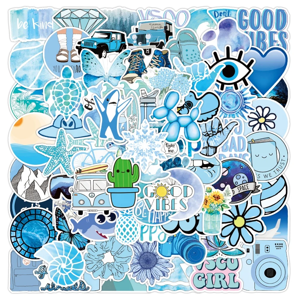 wholesale 100pcs cute cartoon waterproof stickers vinyl pvc mobile phones laptop adhesive sticker ocean anime stickers for kids